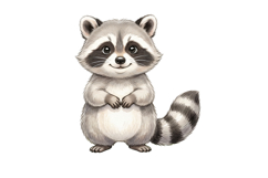 Cute Rakoon Dog Png | Cute Safari Png Product Image 1
