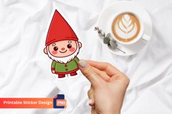 Cute Red Gnome Sticker, Adorable Red Gnome Sticker Product Image 1