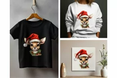 Cute Reindeer Christmas Animal PNG for Sublimation Product Image 4