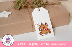 Cute reindeer clipart hoilding cake kawaii Christmas png Product Image 4