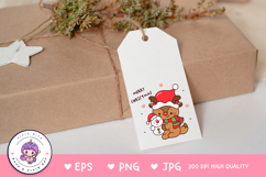 Christmas animals Reindeer hug Snowman kawaii cliparts png Product Image 5