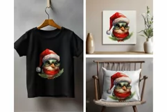 Cute Robin clipart, Christmas Animals PNG for Sublimation Product Image 3