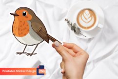 Cute Robin Sticker, Winter Bird Sticker, Cute Animal Sticker Product Image 1