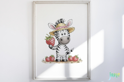 Cute Safari Animals with Strawberries Product Image 2