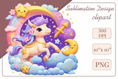 Friendly and cute 3D cartoon Sagittarius - perfect clipart for your projects. Suitable for astrology, greeting cards, t-shirts, and more!