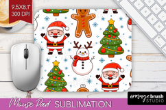 Cute Santa Xmas Mouse Pad Sublimation Christmas Mousepad PNG Product Image 1