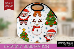 Cute Santa Xmas Lunch Bag Christmas Lunch Bug PNG Product Image 1