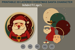 3d Layered Christmas Santa Product Image 1