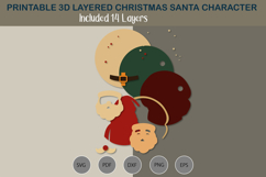3d Layered Christmas Santa Product Image 3
