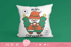 Cute Santa on car xmas tree Kawaii christmas png Product Image 3