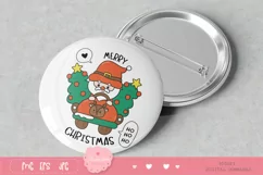 Cute Santa on car xmas tree Kawaii christmas png Product Image 5