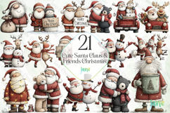 Cute Santa Claus &amp; Friends Christmas Product Image 1