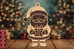 Cute Santa Claus Ornament SVG Product Image 1