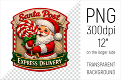 Cute Santa Claus Patch-style Illustration. Perfect for Christmas-themed creations, apparel and mugs to greeting cards, stickers, gift tags, and more.