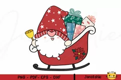 Santa Gnome Christmas Clipart PNG Gnome Clipart Product Image 1