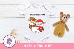 Cute Santa hug polar bear Christmas gift kawaii cliparts Product Image 5