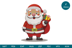 Cute Santa Claus Machine Embroidery Design Product Image 1