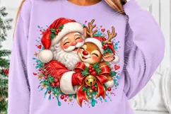 Cute Santa & Reindeer Christmas Festive Bow & Holly Holiday Product Image 5