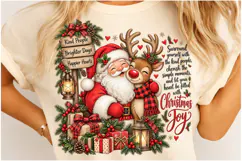 Cute Santa Reindeer Christmas PNG, Cozy Product Image 2
