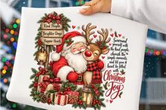 Cute Santa Reindeer Christmas PNG, Cozy Product Image 4