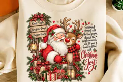 Cute Santa Reindeer Christmas PNG, Cozy Product Image 5