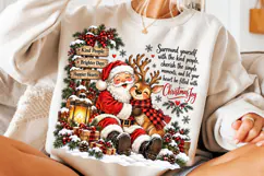 Santa & Reindeer Inspirational Quote PNG Product Image 5