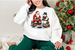 Cute Santa Snowman Christmas Clipart Product Image 2