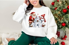Cute Santa Snowman Christmas Clipart Product Image 2