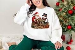 Cute Santa Snowman Christmas Clipart Product Image 2
