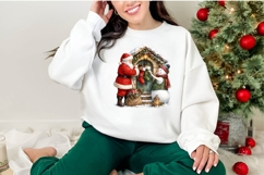 Cute Santa Snowman Christmas Clipart Product Image 2