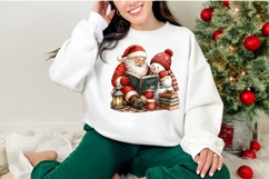 Cute Santa Snowman Christmas Clipart Product Image 2