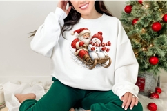 Cute Santa Snowman Christmas Clipart Product Image 2