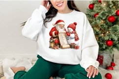 Cute Santa Snowman Christmas Clipart Product Image 2