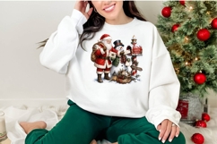 Cute Santa Snowman Christmas Clipart Product Image 2