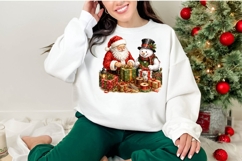 Cute Santa Snowman Christmas Clipart Product Image 2