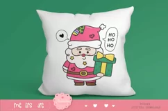 Cute santa and gift kawaii clipert xmas cartoon happy Product Image 4