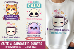 Cute &amp; Sarcastic Sublimation Quotes PNG Designs Product Image 4