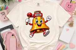 Cute School Bell Character PNG Teacher Clipart Design Product Image 2