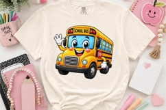 Cute School Bus Character PNG Back To School Design Product Image 2