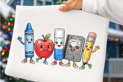 Cute School Sublimation PNG, School Characters Supplies Png Product Image 3