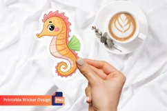 Cute Seahorse Sticker, Ocean Animal Sticker, Nautical Sea Product Image 1