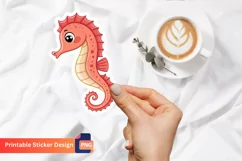Cute Seahorse Sticker, Ocean Animal Sticker, Nautical Sea Product Image 1
