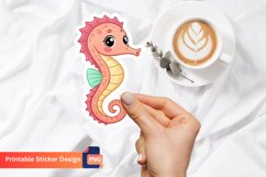 Cute Seahorse Sticker, Ocean Animal Sticker, Nautical Sea Product Image 1