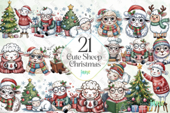 Cute Sheep Christmas Sublimation Product Image 1
