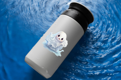 Cute Halloween Ghost Clipart Bundle - 10 watercolor PNGs Product Image 5