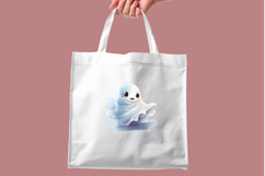 Cute Halloween Ghost Clipart Bundle - 10 watercolor PNGs Product Image 8