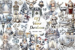 Cute Silver Christmas Sublimation Bundle Product Image 1