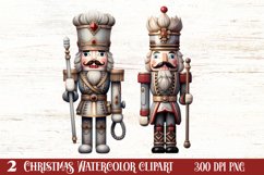 Cute Silver Christmas Watercolor Clipart, Christmas SVG Product Image 1