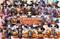 Cute Skeleton Halloween Bundle, Cute Skeleton Halloween PNG Product Image 1
