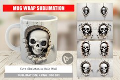 Mug Wrap Design Skeleton in Wall Product Image 1